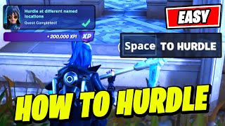 How to EASILY Hurdle at Different Named Locations  Fortnite Quest [upl. by Elimaj]