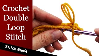 How to Crochet the Double Loop Stitch  Stitch Guide [upl. by Dannye70]