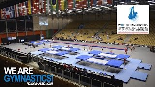 2015 Trampoline Worlds Odense DEN  Last training before competition  We are Gymnastics [upl. by Fortin]