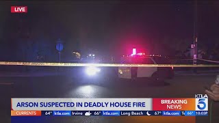 Arson suspected in deadly LA house fire [upl. by Cott400]