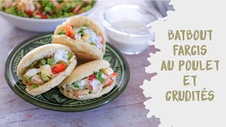 DÉLICIEUX Batbout farcis au poulet et aux crudités [upl. by Staley985]