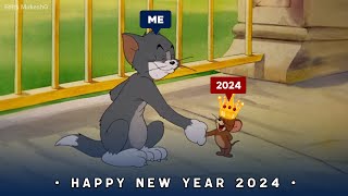 Happy New Year 2024  Tom and Jerry  Edits MukeshG [upl. by Yelrahc]