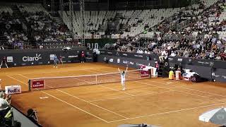 Diego Schwartzman great point in Slow Motion vs Monfils Court Level ATP Match [upl. by Tito]