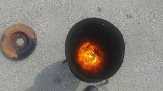 brake drum and rotor oil burning stove [upl. by Aicened920]