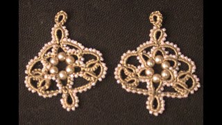 shuttel tatting how to make tatting earring\\earring simple pattern [upl. by Otxilac478]