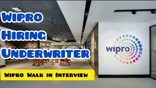 Wipro Hiring Mortgage Underwriter  US Mortgage Underwriting Vacancy  Wipro Walk in Interview [upl. by Nolyad]