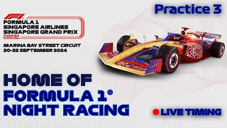 F1 Singapore Grand Prix 2024  Practice 3  Live Timing amp Commentary [upl. by Ardnaiek]