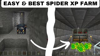 MINECRAFT XP FARM  EASY amp BEST SPIDER SPAWNER XP FARM [upl. by Adrell]