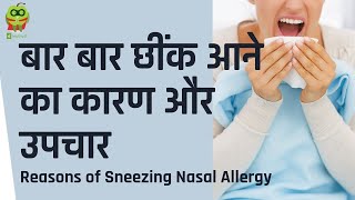 बार बार छींक आने का कारण और उपचार Reasons of Sneezing Nasal Allergy and solutions Hindi Healthyho [upl. by Ardnohsal477]