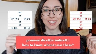 How to know when to use PRONOMI DIRETTI or INDIRETTI Italian audio  Learn Italian with Lucrezia [upl. by Dunston]