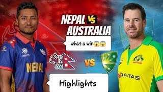 HIGHLIGHTS  Nepal Vs Australia hon Kong super sixs  😱 WHAT A WIN by Nepal against Australia [upl. by Sowell207]