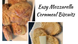 Easy Mozzarella Cornmeal Biscuits [upl. by Ahsienal41]