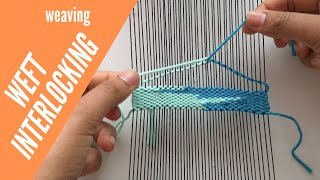 Weft Interlocking  Weaving Techniques [upl. by Ueihtam]