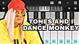 Tones and I  Dance Monkey PIANO TUTORIAL Easy Mobile Piano Tutorial 🎹🎶🐒 [upl. by Guise]