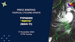 Press Briefing Typhoon PepitoPHManyi at 500 AM  Nov 18 2024Monday [upl. by Rowney]