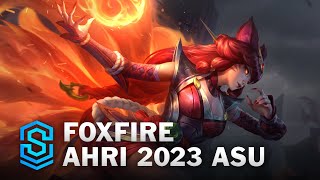 Foxfire Ahri Skin Spotlight  League of Legends [upl. by Annaiuq]