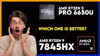 AMD Ryzen 5 Pro 6650U vs AMD Ryzen 9 7845HX Comparison [upl. by Frazier204]