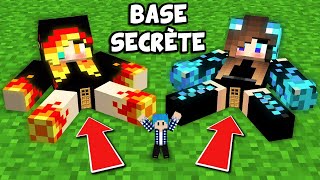 Jai TROUVÉ la BASE SECRÈTE Dans une FILLE en EAU vs LAVE SUR MINECRAFT [upl. by Cooke]