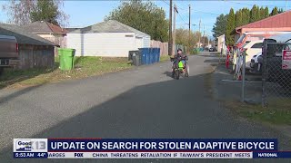 Mans adaptive bike was stolen gets help from the community  FOX 13 Seattle [upl. by Peper]