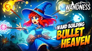 Create Wands amp Build Busted Synergies in this Upcoming Bullet Heaven  Wandness [upl. by Lalad]