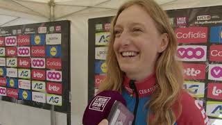 Cédrine Kerbaol  Interview avant Liège  Bastogne  Liège 2024 [upl. by Nyleve]