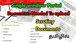 Documents for Single window portal civil tamil technicalRequired documents for plan approval [upl. by Fairfax89]