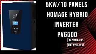 Homage Bolt SeriesPv6500 inverter 48 volt voltronic Power review with inverex Topcon N type [upl. by Aleahpar]