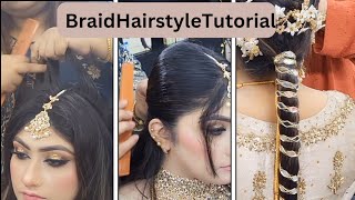 Easy Braided Hairstyles for Long Hair  Front Flat Style Tutorial by Lashes Beauty Parlour [upl. by Aikel672]