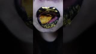 ASMR GOLD CRUNCHY BANANA CHIPS SATISFYING CLOSE UP MOUTH EATING SOUNDS MUKBANG Shorts [upl. by Eihpos]