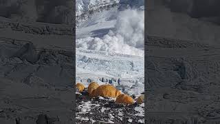 Everest Avalanche Almost Crashes Into Climbers Camp [upl. by Burroughs619]