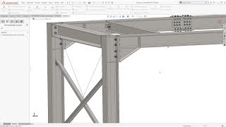 Structural Steel Design with SOLIDWORKS  SolidSteel parametric  Product Video v20  English [upl. by Sifan422]