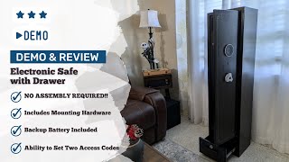 Demo and Review  SAPITAL Electronic Gun Safe NO ASSEMBLY REQUIRED Holds 56 Firearms [upl. by Aekin610]