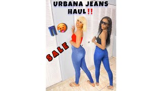 Urbana upcoming jeans restock ft taveionn watch us slay these fitted jeans‼️ [upl. by Hpeosj]