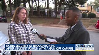 Extra security at Broughton high school after student found with a gun off campus [upl. by Tega]