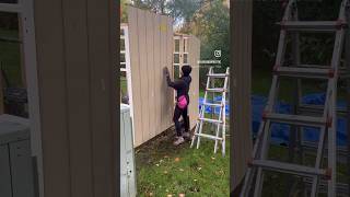 Installing LP Smart Siding panels on the playhouse diy playhouse building [upl. by Ginevra]