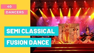 SEMI CLASSICAL FUSION DANCE  40 DANCERS  MALAYALAM  GIRIDEEPIANS [upl. by Refannej828]