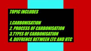 CARBONIZATION OF COAL PROCESS OF CARBONIZATION TYPES CARBONISATION LTC AND HTC IN HINDI [upl. by Vinay]