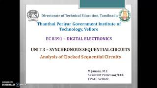 Analysis of clocked sequential circuits [upl. by Lombardi]