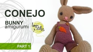 Tutorial Conejo Amigurumi Parte 1 Bunny English Subtitles [upl. by Eixel]