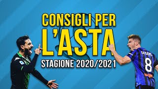 CONSIGLI ASTA FANTACALCIO 202021  ANALISI SQUADRA PER SQUADRA [upl. by Enimrej]