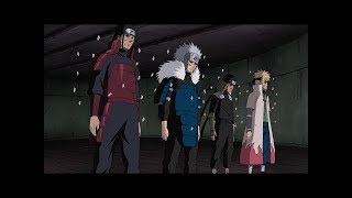 Orochimaru revive a The Four Hokages  Sasuke habla con The Edo Tensei Hokages [upl. by Northey]