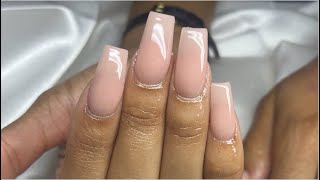 Acrylic Application for beginners  young nails [upl. by Feirahs]