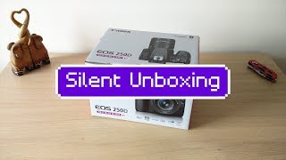 Canon EOS 250D  18 55mm STM Silent Unboxing 4K [upl. by Meingolda]