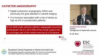 JB Ricco Lecture management of symptomatic stenosis [upl. by Nayve]