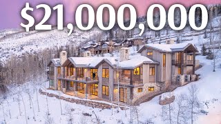 Inside a 21000000 Modern Colorado Mountainside Oasis  MEGA MANSION TOUR [upl. by Nicole]