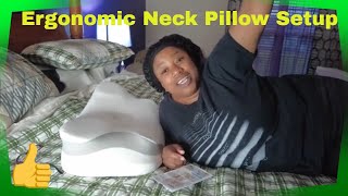 Ergonomic Cooling Neck Pillow Unboxing amp Setup [upl. by Gemperle]