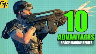 10 Advantages COLONIAL MARINES from ALIENS  BEST SPACE MARINE SERIES [upl. by Anaele]