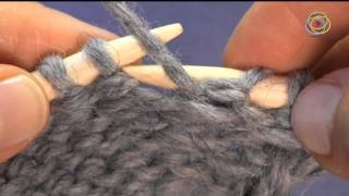 Tutorial zu den Grundtechniken des Strickens Stricken einer linken Masche [upl. by Tirzah]