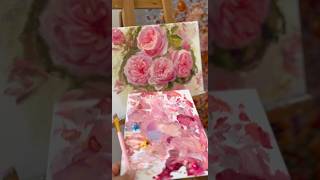 In proces of painting roses shorts oilpainting paintingflowers paintingart rosepainting art [upl. by Cryan]