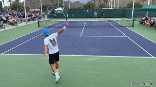 Lorenzo Musetti amp Karen Khachanov  2024 IW Practice Match Highlights [upl. by Esenej682]